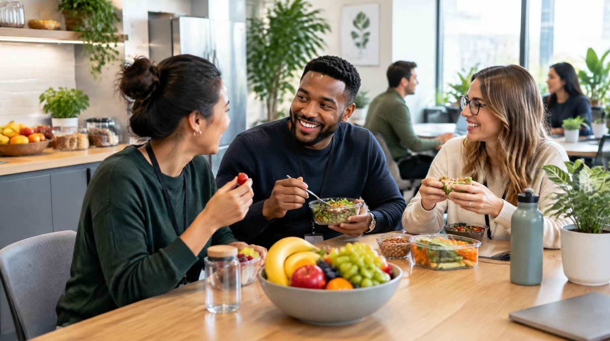 healthy snacks in office kitchen